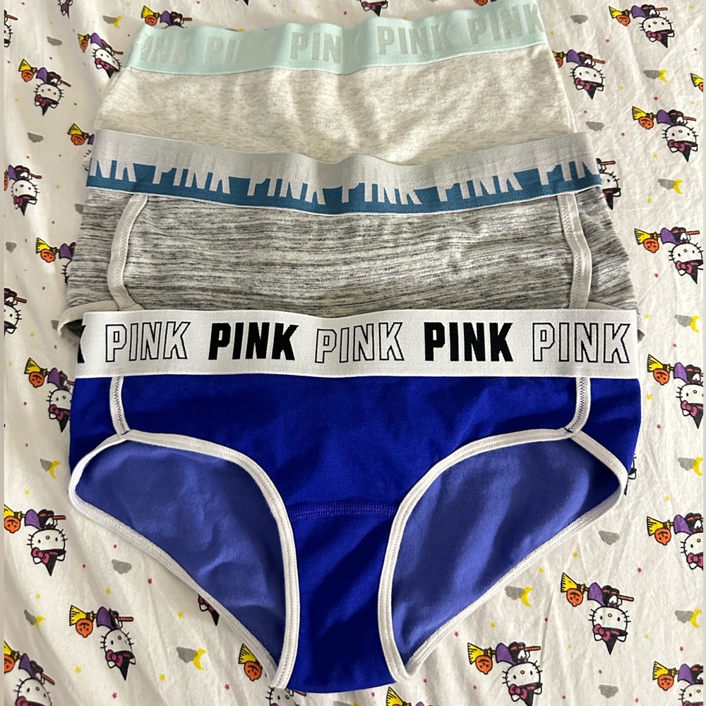 pink 3 pack boyshort underwear size xs never worn